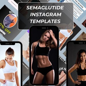 Semagluetide Weight Loss Instagram Template, Weight Loss Social Media, Semagluetide Flyer, Medspa Canva, Semagluetide Post Weightloss Clinic