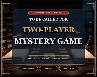 Two Player Mystery Game Digital Printable Detective Game for Couples | Date Night Activity At Home Escape Room Cozy Fun