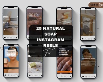 Handgemaakte zeep Instagram haspels video's Sjablonen | Zeepzaak | Merkfeed | Canvassjablonen | Marketing voor zeepwinkels