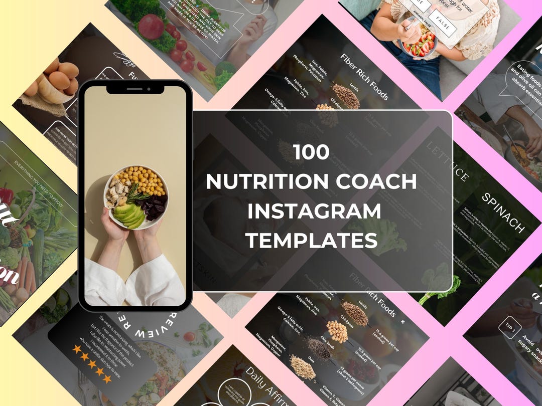 Nutrition Coach Instagram Templates | Health Coach Instagram Templates ...