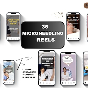 35 Microneedling Instagram Reel Videos | Microneedling Reels | Skincare Instagram Videos | Dermapen Instagram | Microneedling Templates