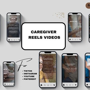 CareGiver Instagram  tiktok reels  | Home Care Service video | Home Care Health Aide | Senior Care | Canva Editable | Ready to Post Content