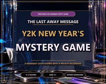Y2K New Year's Mystery Game - Printable No-Murder Party for 8-12 Players | Instant Digital Download Fun