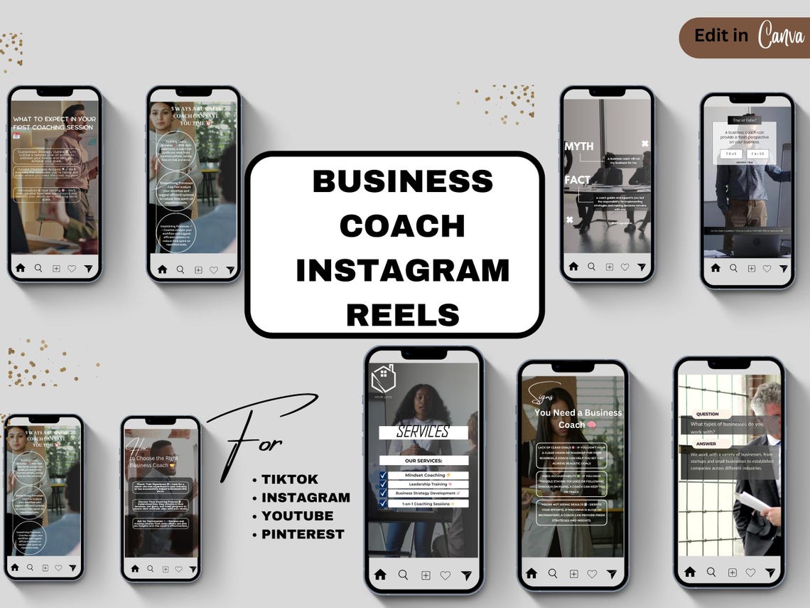 25 Business Coach Instagram Video Reel Templates I Social Media Manager ...