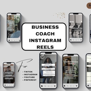 25 Business Coach Instagram Video Reel Templates I Social Media Manager Instagram Reels I Business Coach Templates I Coaching Instagram Post