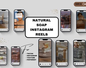 25 sjablonen voor handgemaakte zeep Instagram-rollen | Video's over Soap Business haspels | Merkfeed | Canvassjablonen | Marketing voor zeepwinkels