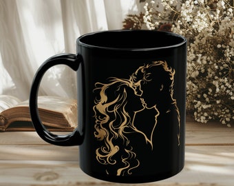 Dramione Art Outline Mug Hp Universal Wizard Malfoy Granger Magic Merch Bookish Fanfic Gift