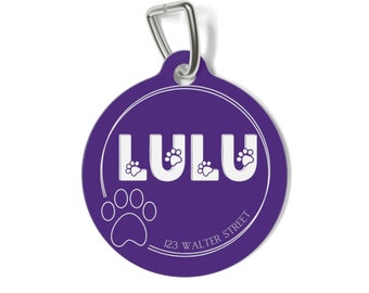 Etiqueta de mascota de nombre personalizado, etiqueta de mascota de nombre y dirección personalizados, etiqueta de mascota personalizada, etiqueta de mascota personalizada, etiqueta de mascota de nombre personalizado, etiqueta de mascota de metal