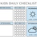 Printable Kids Daily Checklist/printable Pdf/instant Digital Download ...
