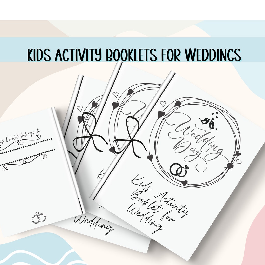 Printable Kids Activity Booklet/kids Wedding Activity Booklet/games for ...