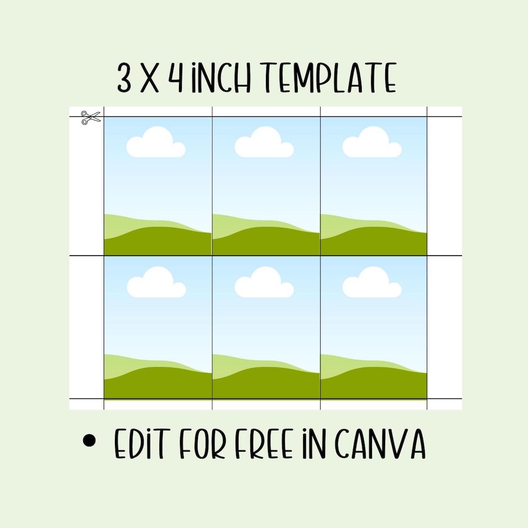 Editable Printable 3x4 Inch Drag and Drop Template/template for Labels ...