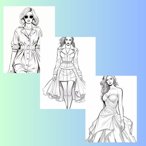 Dresses Adult Coloring Book/printable Adult Coloring Pages/instant ...