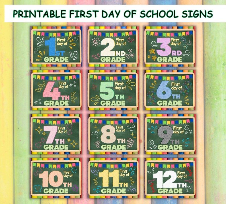 Printable First Day of School Signs printable - Il 794xN.5204862169 Kdph 