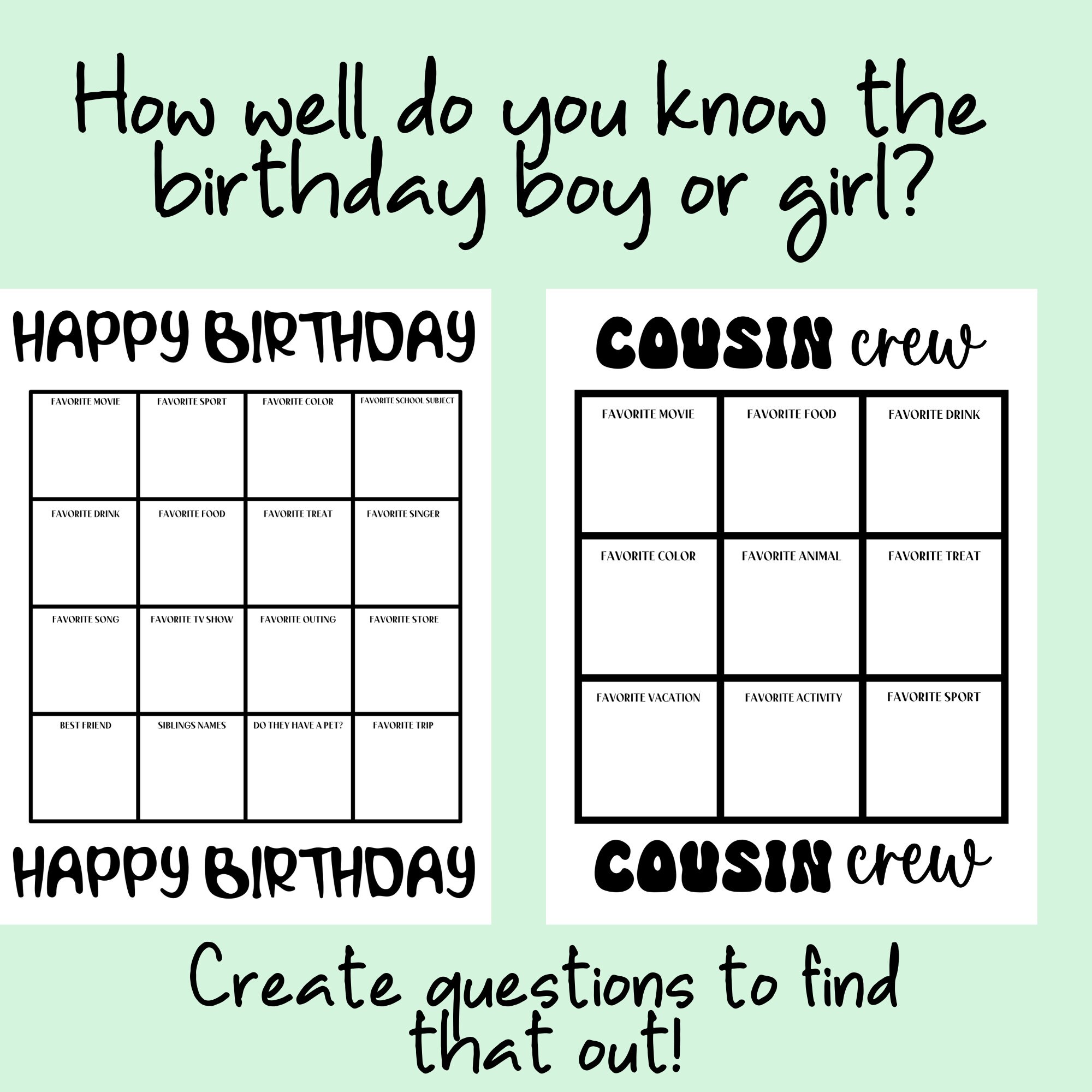 Printable Editable Birthday Trivia/printable Pdf/instant Download ...