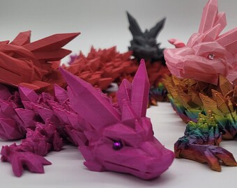 Articulated Crystal Dragon - Cinderwing-3D Printed