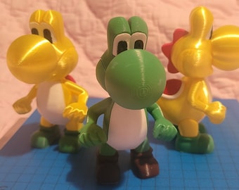 3D Printed Yoshi Figure - Custom Color Available