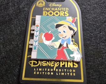 Disney Enchanted Doors Pinocchio Geppetto Figaro Hinged Pin LE 2500 3400 Disney Parks 2026 Collectible