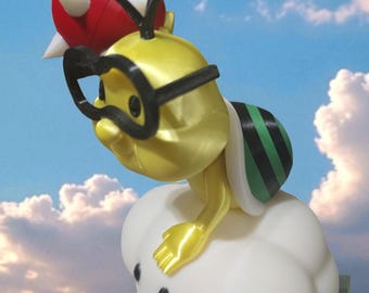 3D Printed Lakitu Figure: Mario Inspired Desk Decor - Mystery Color