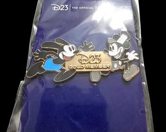 D23 Gold Member Limited Edition Pin – Oswald, Mickey, 17th Anniversary Collectible