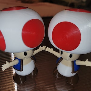 3D Printed Toad Figure - Customizable Colors