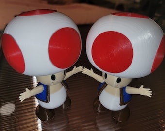 3D Printed Toad Figure - Customizable Colors