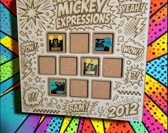 Fun Loving Mouse Expressions 2012 Pin Board 12x12 Cork Display Holder