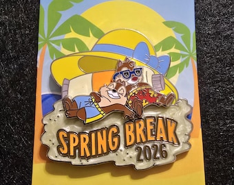 Disney Spring Break 2026 Chip Dale Pin LE 1500 Limited Edition Disney Parks Vacation Pin