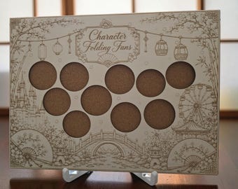 Character Folding Fan Pin Display Board – 12x16 Wooden Collector Board