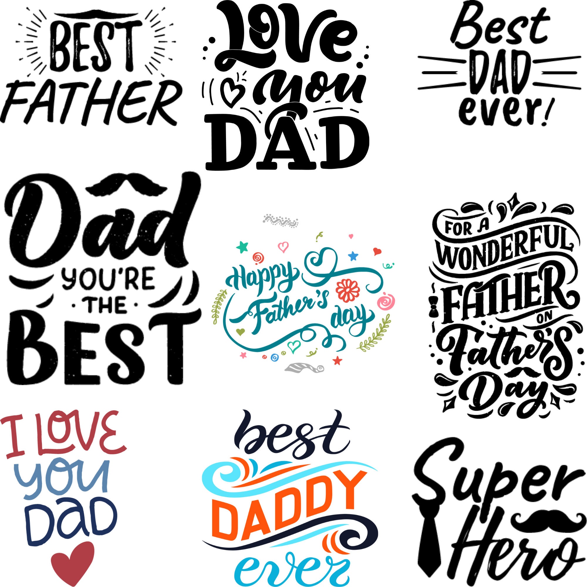 3000 Father's Day SVG Bundle Father SVG Best Dad Ever - Etsy