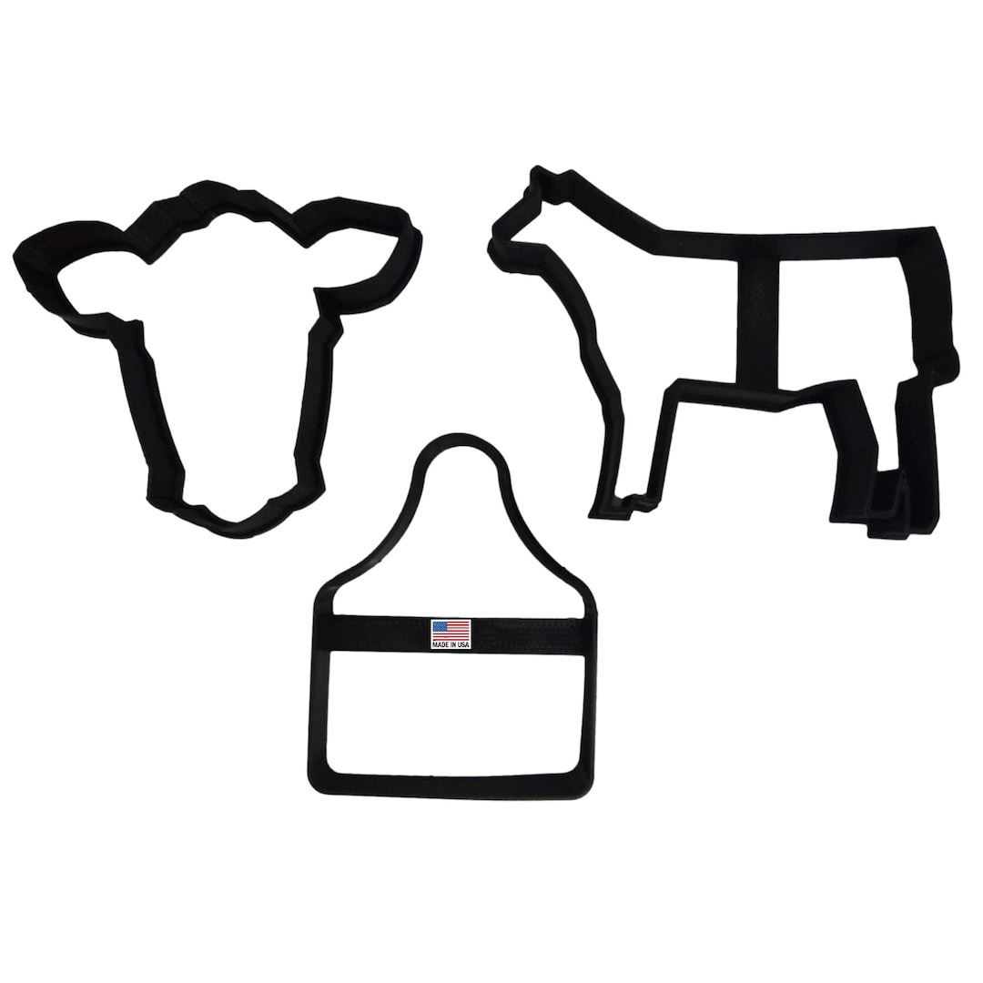 COW COOKIE CUTTERS Livestock Cattle Calf Ear Tag Cow Heifer Etsy
