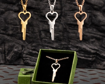 MATURE Heart Shaped Chastity Key Necklace Accessory Fits All Cages In Our Store Integrated Locks Key Holder Sex Toys Adult Games Gifts