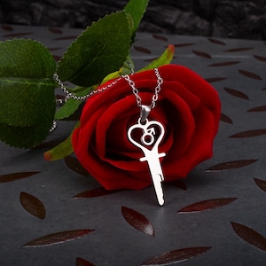 MATURE Key Necklace Gender Symbols - Key Lockset Keyholder Cage Integrated Lock Accessory Key Necklace Adult Games Gifts