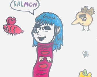 Sally face worm painting