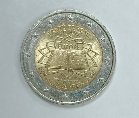 2ユーロ硬貨 フランス 2007年 ローマ条約記念 UNC - Etsy 日本