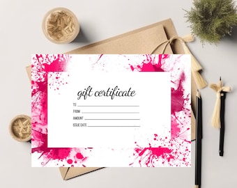 Chèque-cadeau, carte-cadeau, chèque-cadeau modifiable, chèque-cadeau imprimable, modèle modifiable, chèque-cadeau personnalisé, téléchargement instantané