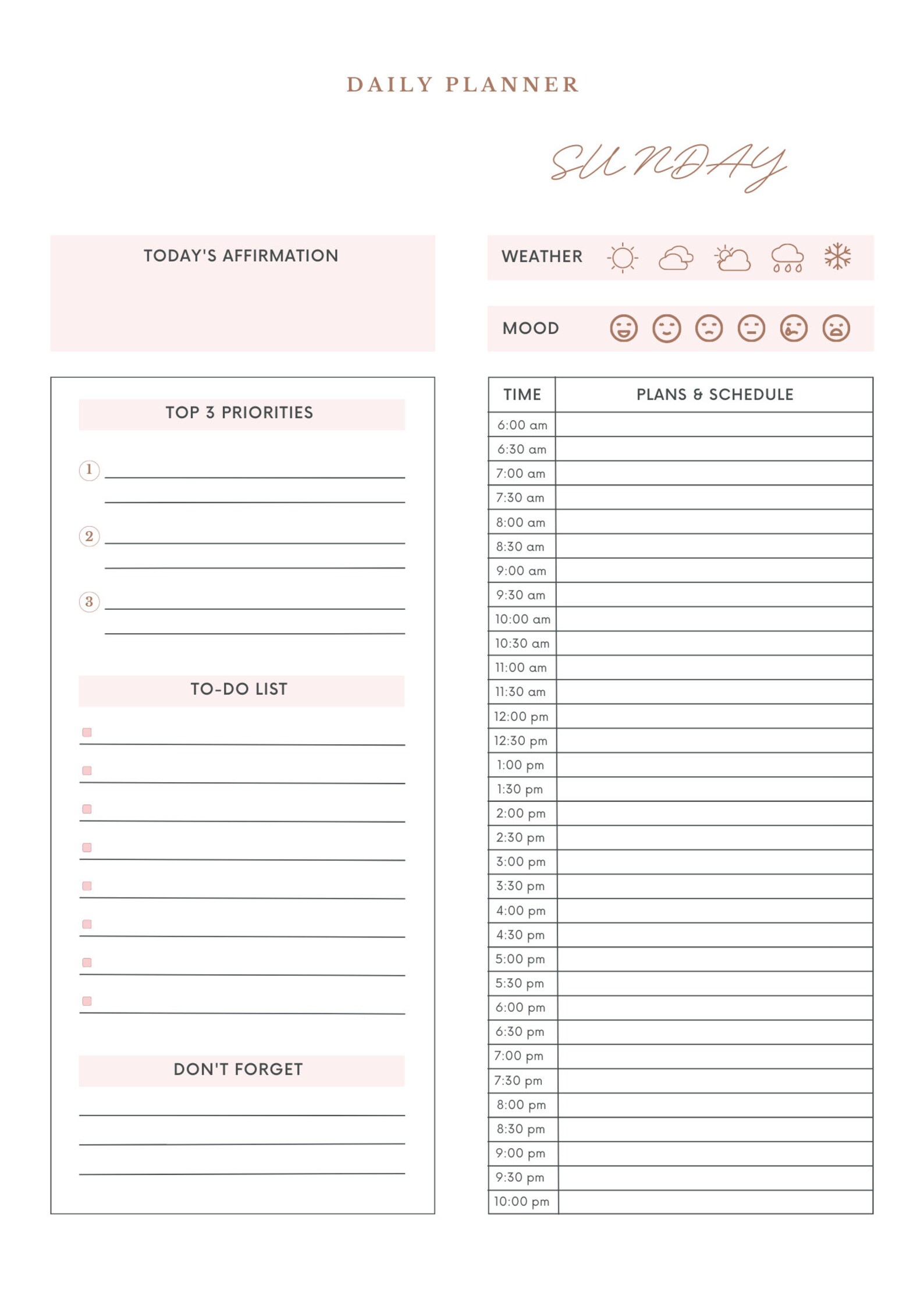 To Do List Printable, Daily Tasks List Template, Productivity, Daily ...