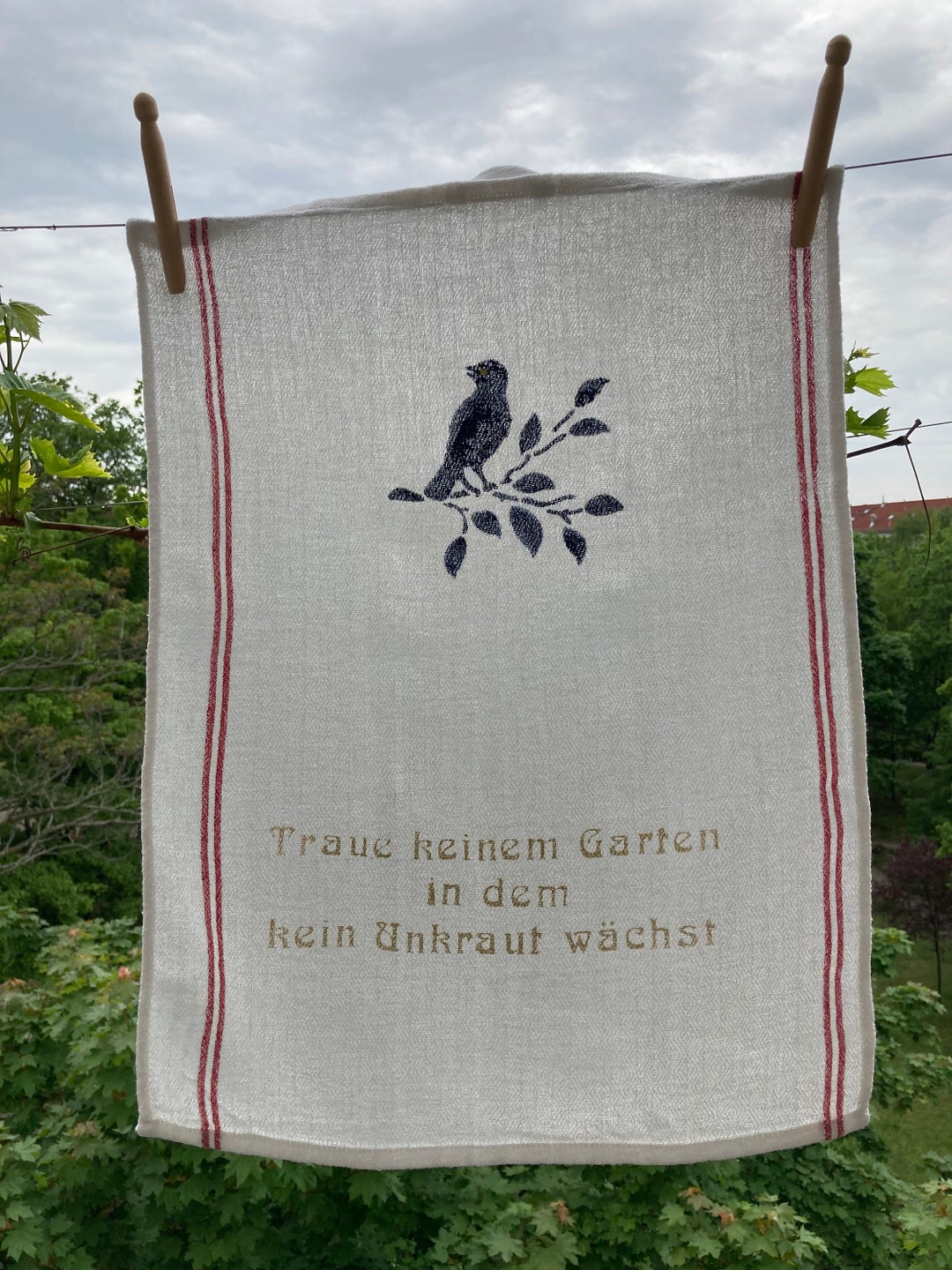 Handprinted Tea Towels With the Charm of the Following Etsy