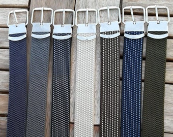 Stretch-Gürtel 3cm  / Rindleder  kürzbar flexibler dehnfähiger elastischer Gürtel.