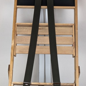 Hosenträger 3,5 cm breit mit 4 verstärkten Clips, einfarbige Hosenträger modern, stylisch, elast,stabile Hosenträger für Arbeit und Freizeit dunkelgrün