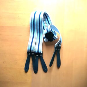 Bretels met knoopsgaten in 5 kleuren / met leren bandjes / bruiloft / chique & trendy..