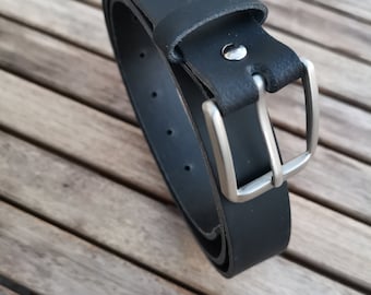 Ledergürtel 3cm Schwarz,  Gürtel Leder