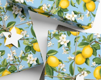 Gift Wrap Citrus Lemon Blossom Birthday Gift Wrapping Paper Cute Gift Sweet Mother's Day Housewarming Friend Birthday Gift