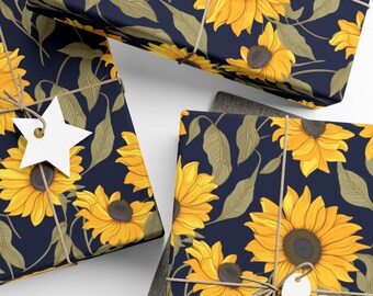 Gift Wrap Sunflower 90s Thanksgiving Birthday Wrapping Paper Kid Back to School Present Wrap Paper Housewarming Anniversary Mother's Day