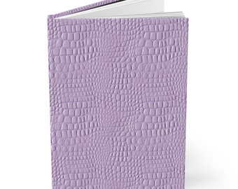 Notebook Lilac Crocodile Alligator Gratitude Journal School Supplies Animal Print Lavender Gift Hardcover