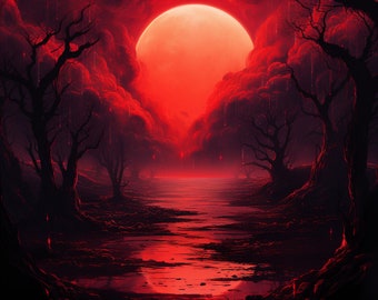 3x Graphic Blood moon