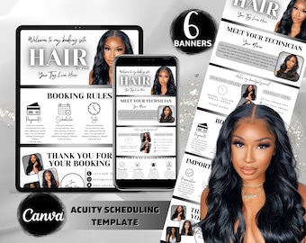Plain DIY Acuity Scheduling Template Beauty Hair Acuity Scheduling Editable Template Hair Stylist Acuity LashTech Makeup Artist Aesthetician