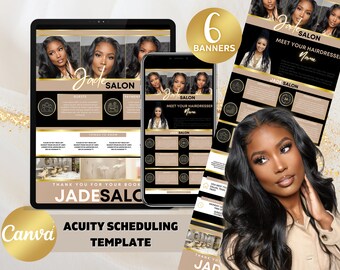 Neutral Gold DIY Acuity Scheduling Template Beauty Hair Acuity Scheduling Template Hair Stylist Acuity Lash Tech Makeup Artist Aesthetician