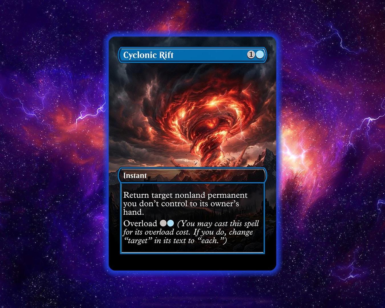 Cyclonic Rift Custom Cyclonic Rift - Custom Proxy Commander Card, Holo Rainbow Foil - Etsy