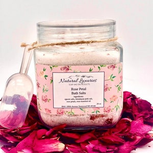 Large Rose Petal Bath Salts