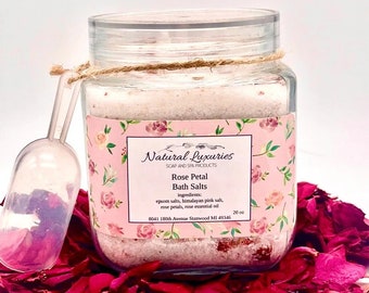 Large Rose Petal Bath Salts